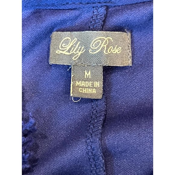 Lily-Rose Womens Lace Shift Mini Dress 13823U56H4 Halter Neck Sleeveless Navy M - Picture 5 of 7